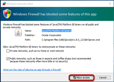 اجازه دسترسی درfirewall